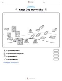 Kmer İmparatorluğu yazdırılabilir çalışma sayfası önizlemesi
