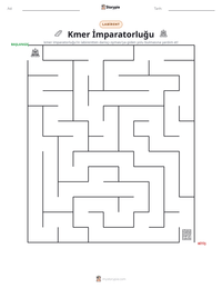 Kmer İmparatorluğu yazdırılabilir çalışma sayfası önizlemesi