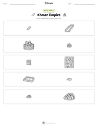 Khmer Empire printable worksheet preview