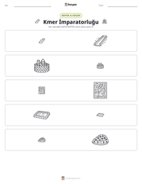 Kmer İmparatorluğu yazdırılabilir çalışma sayfası önizlemesi