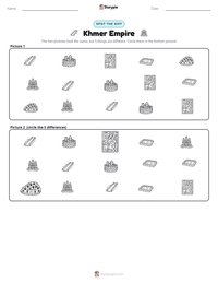 Khmer Empire printable worksheet preview