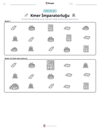 Kmer İmparatorluğu yazdırılabilir çalışma sayfası önizlemesi