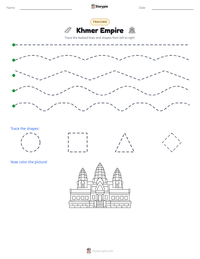 Khmer Empire printable worksheet preview