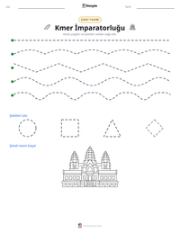 Kmer İmparatorluğu yazdırılabilir çalışma sayfası önizlemesi