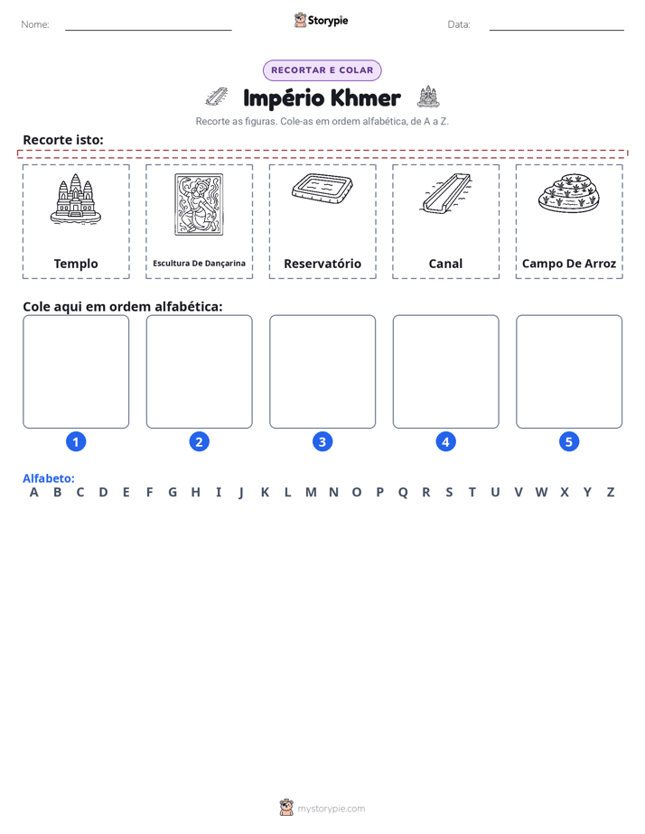 Recortar & Colar Alfabeto