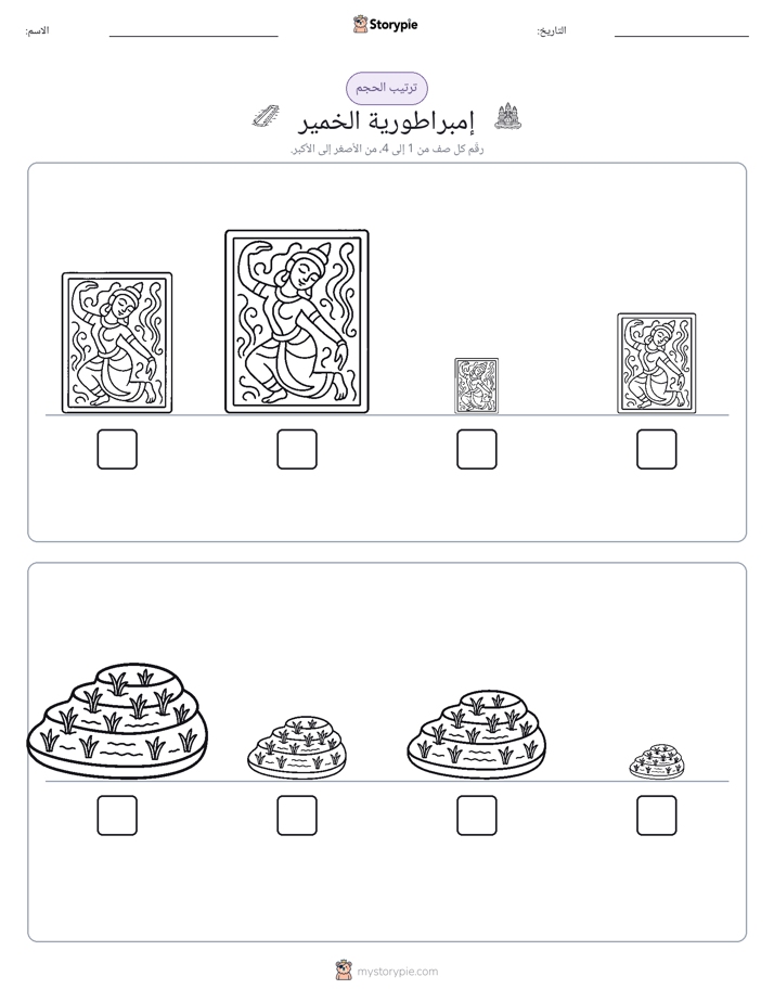 ترتيب الحجم