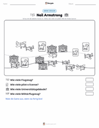 Neil Armstrong druckbare Arbeitsblatt Vorschau