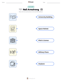 Neil Armstrong printable worksheet preview