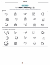 Neil Armstrong printable worksheet preview