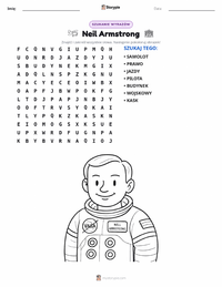 Podgląd drukowalnego arkusza ćwiczeń Neil Armstrong