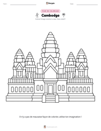 Aperçu de la feuille de travail imprimable Cambodge