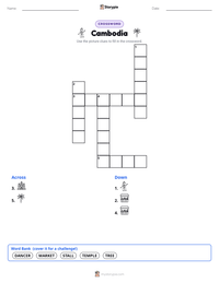 Cambodia printable worksheet preview