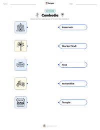 Cambodia printable worksheet preview