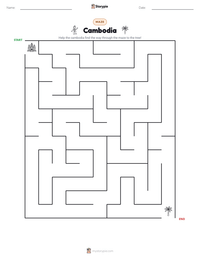 Cambodia printable worksheet preview
