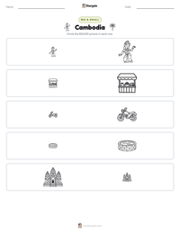 Cambodia printable worksheet preview