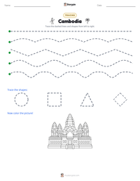 Cambodia printable worksheet preview