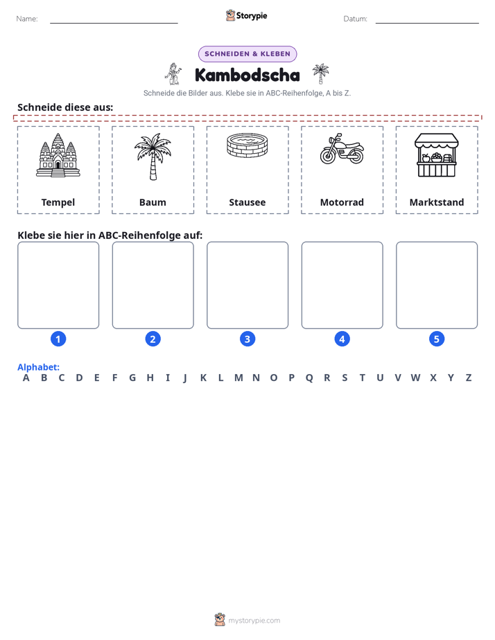 Schneiden & Einfügen Alphabet