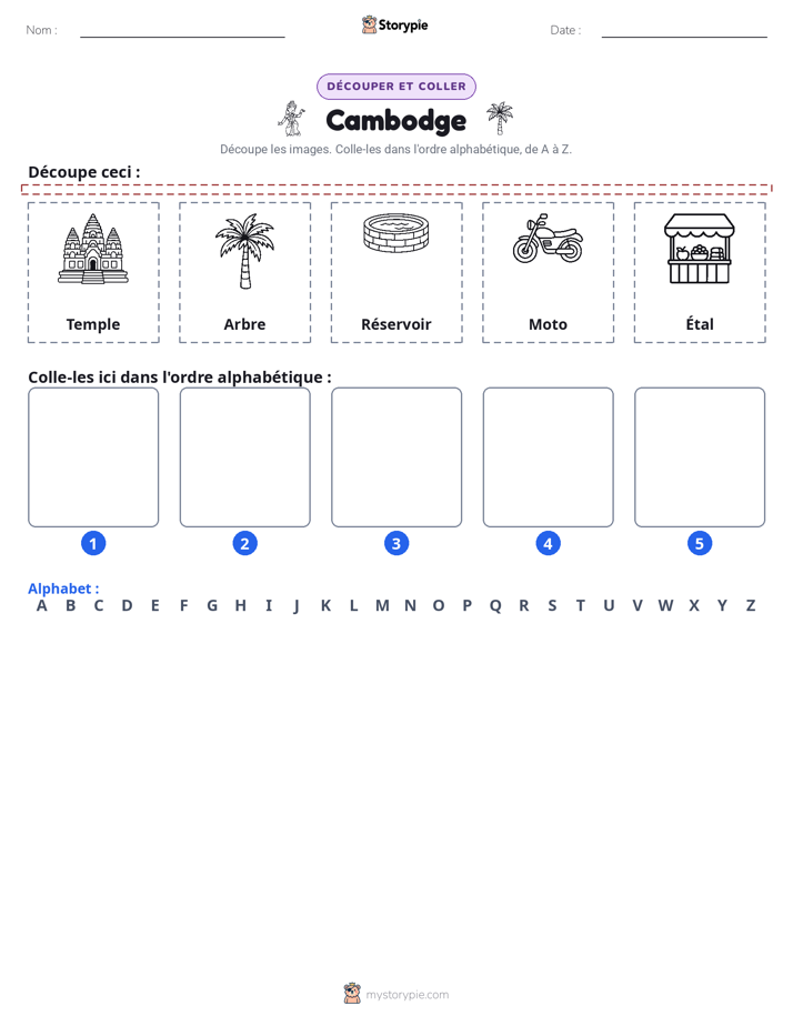 Découper & Coller l'Alphabet
