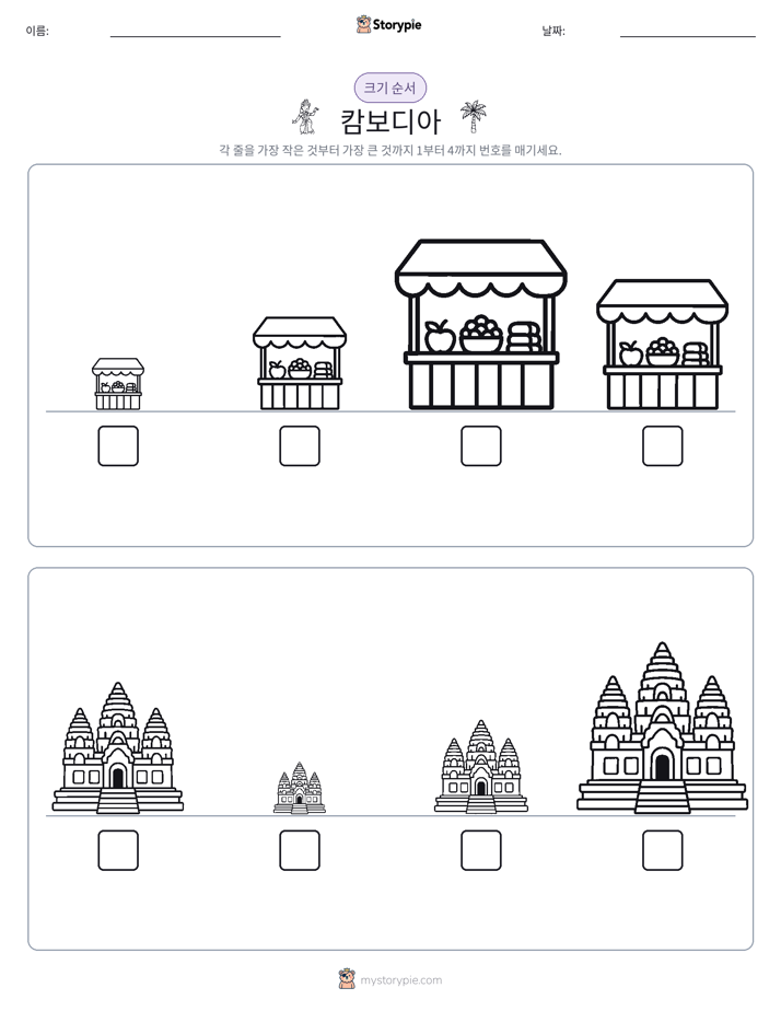 크기 순서