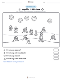 Apollo 11 Mission printable worksheet preview