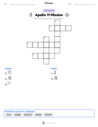 Apollo 11 Mission printable worksheet preview