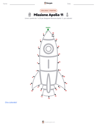 Anteprima della scheda stampabile di Missione Apollo 11