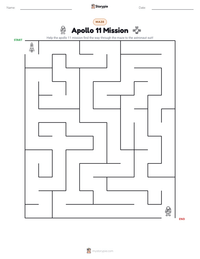 Apollo 11 Mission printable worksheet preview