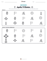 Apollo 11 Mission printable worksheet preview