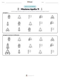 Anteprima della scheda stampabile di Missione Apollo 11
