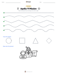 Apollo 11 Mission printable worksheet preview