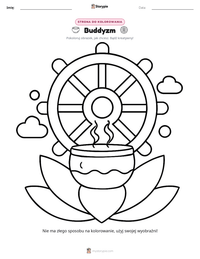 Podgląd drukowalnego arkusza ćwiczeń Buddyzm