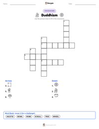 Buddhism printable worksheet preview