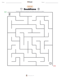 Boeddhisme afdrukbare werkblad voorbeeld