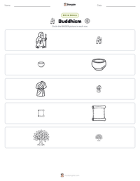 Buddhism printable worksheet preview