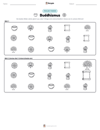 Buddhismus druckbare Arbeitsblatt Vorschau
