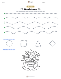 Buddhismus druckbare Arbeitsblatt Vorschau