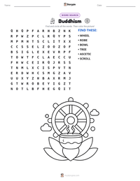 Buddhism printable worksheet preview