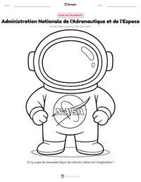 Aperçu de la feuille de travail imprimable Administration Nationale de l'Aéronautique et de l'Espace