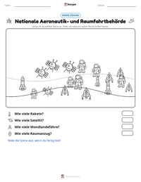 Nationale Aeronautik- und Raumfahrtbehörde druckbare Arbeitsblatt Vorschau