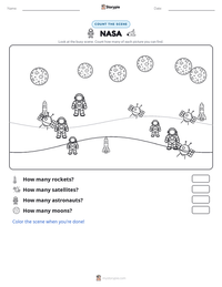NASA printable worksheet preview