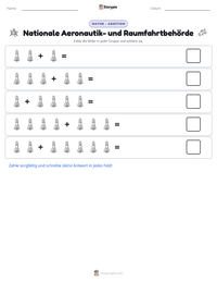 Nationale Aeronautik- und Raumfahrtbehörde druckbare Arbeitsblatt Vorschau