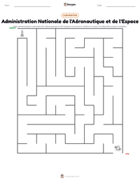 Aperçu de la feuille de travail imprimable Administration Nationale de l'Aéronautique et de l'Espace