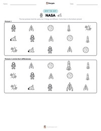 NASA printable worksheet preview