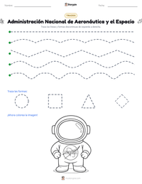Vista previa de la hoja de trabajo imprimible de Administración Nacional de Aeronáutica y el Espacio