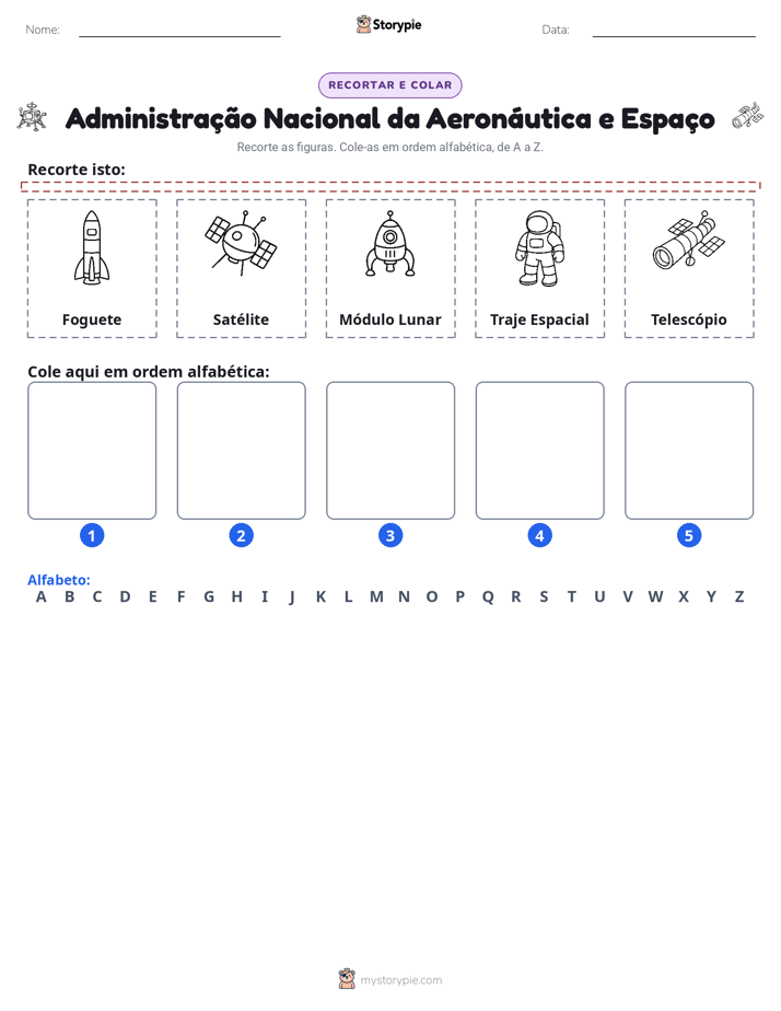 Recortar & Colar Alfabeto