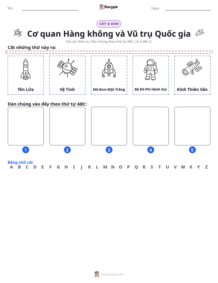 Cắt & Dán Chữ Cái
