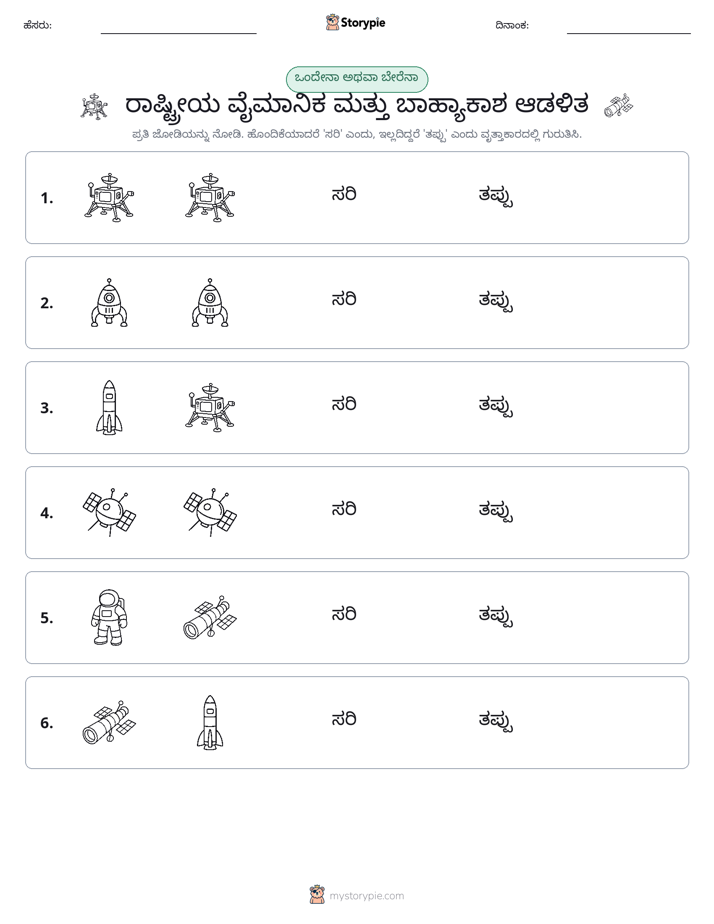 ಒಂದೇ ಅಥವಾ ವಿಭಿನ್ನ