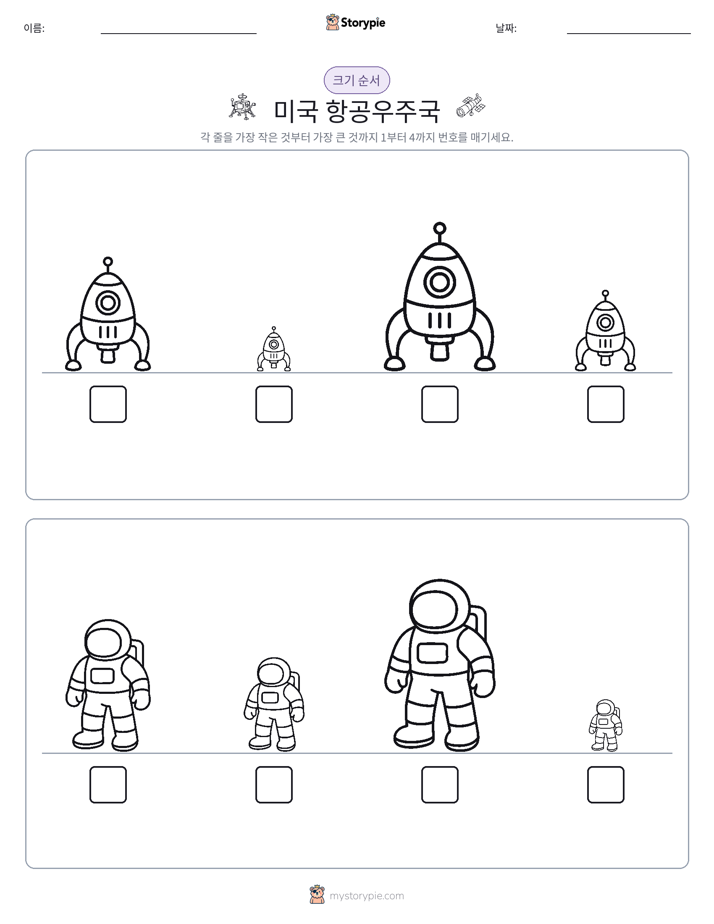 크기 순서