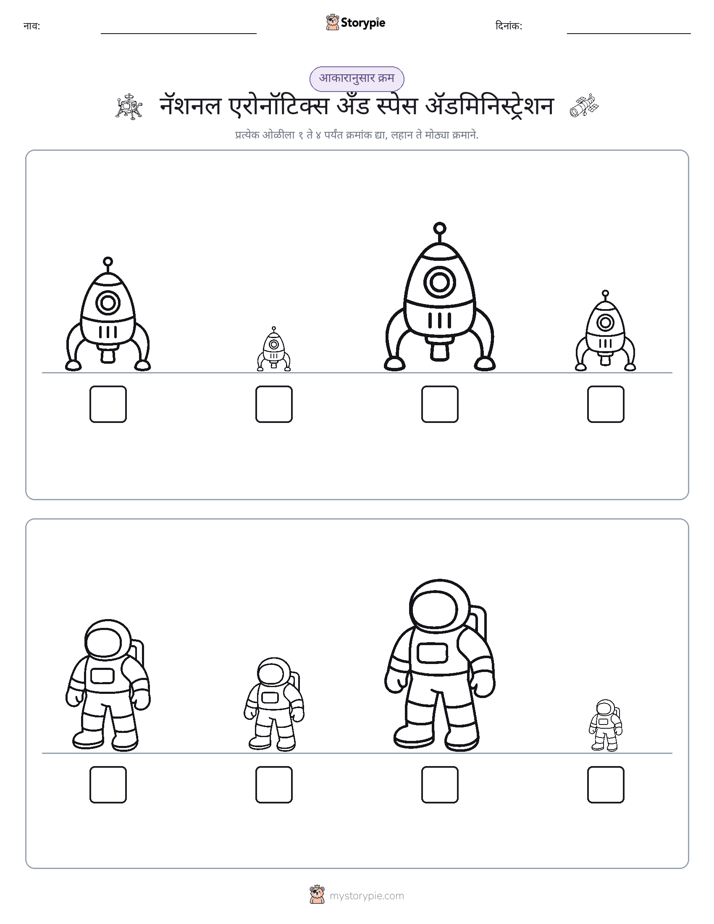 आकार क्रम