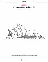 Opernhaus Sydney Malvorlage für Kinder